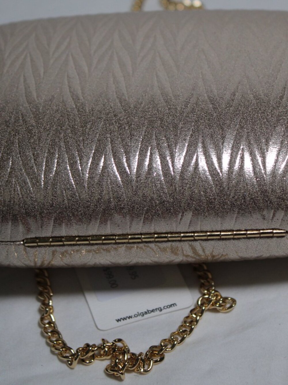 NWT Olga Berg Izza Oval Frame Clutch Shoulder Bag - Picture 8 of 10